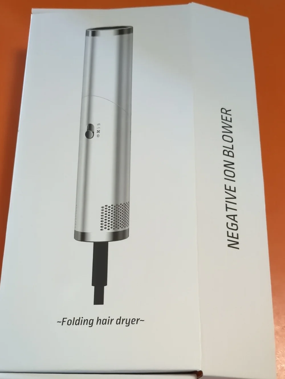 Silver Folding Hair Dryer - Negative Ion Blower